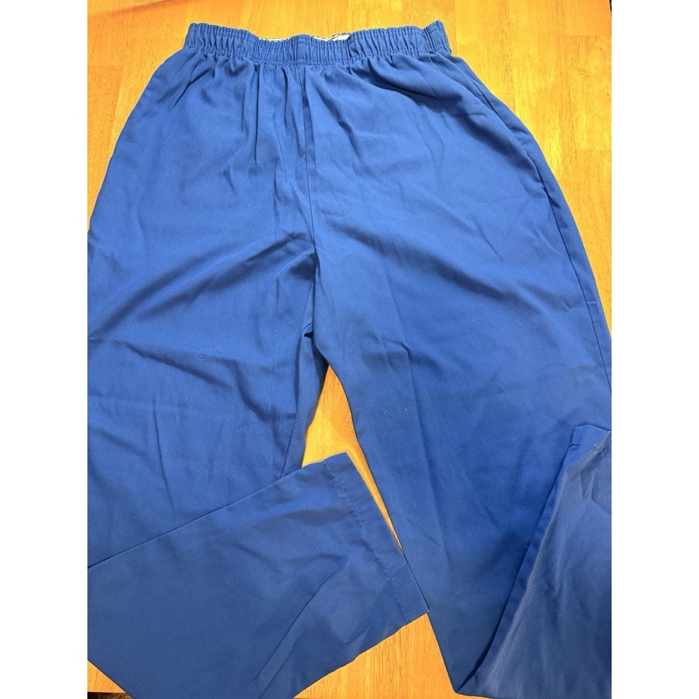 WHITE ROCK Navy SCRUB PANTS 2 Pockets Stretch Waist Cotton blend Size M